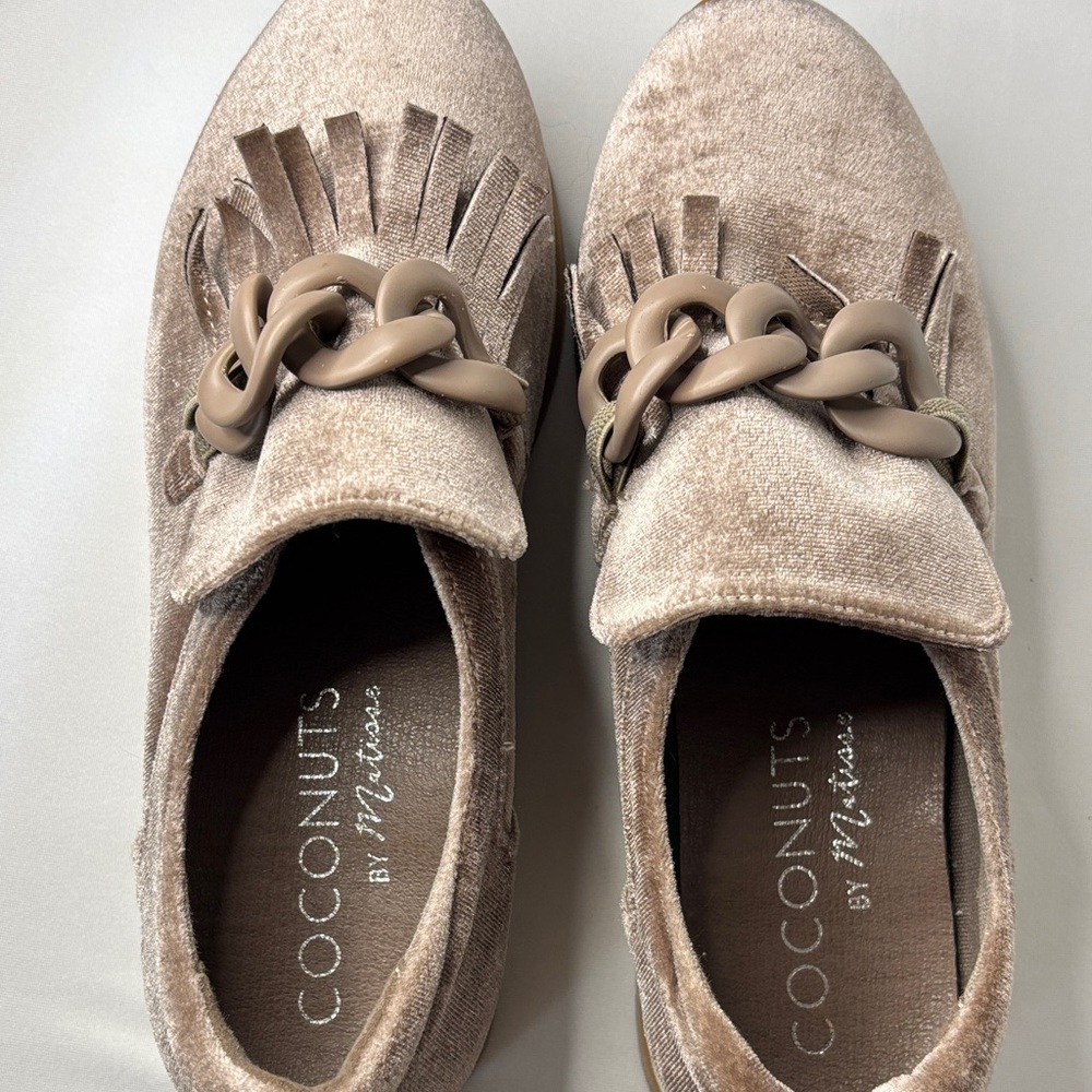 Coconuts by Matisse Taupe Velvet Loafers